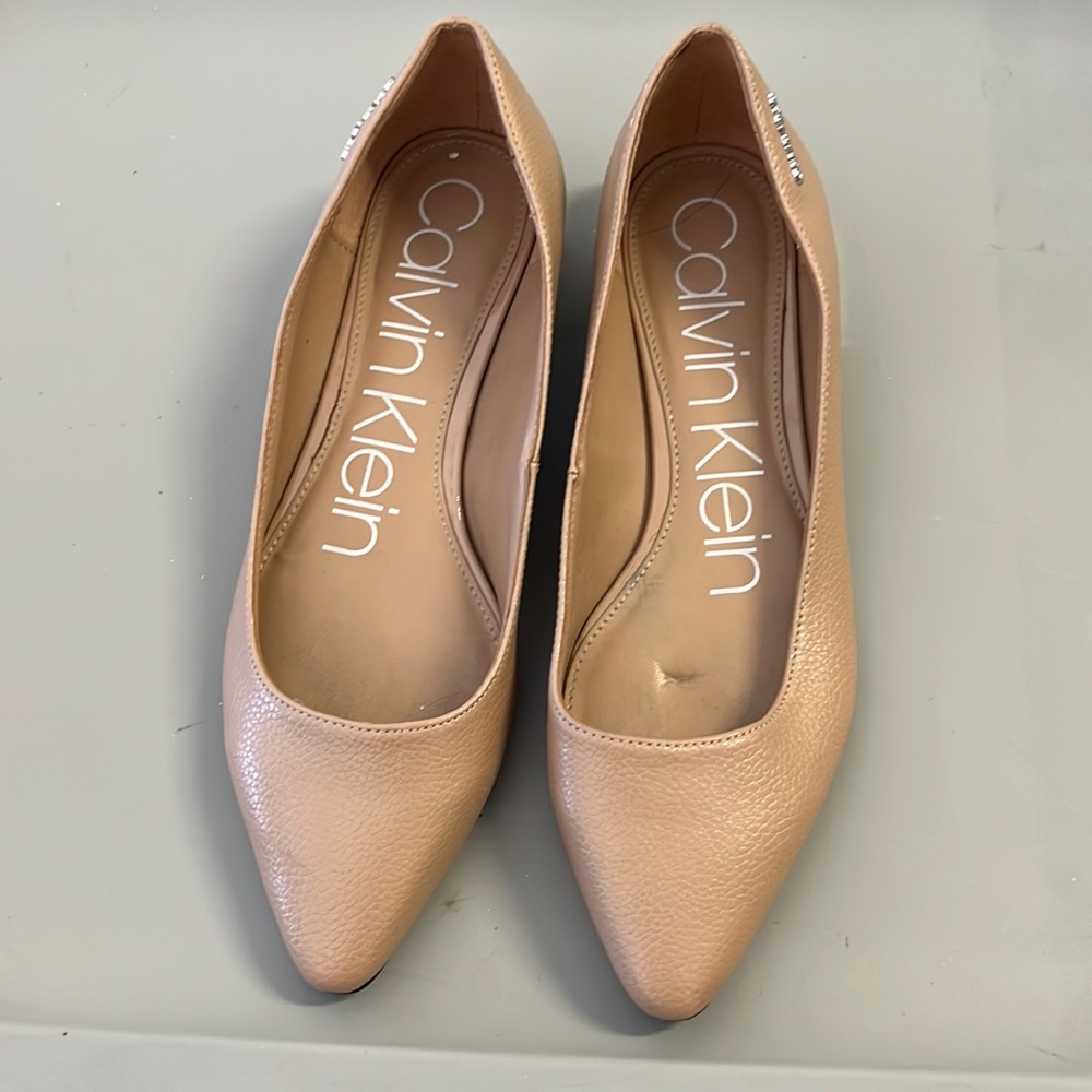 Calvin Klein Flats. Like new. Tan. Size 6.5